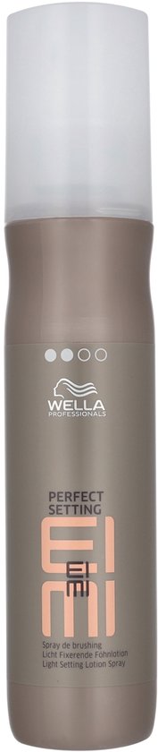 Wella Professionals EIMI Perfect Setting light setting lotion spray, bruine fles met witte dop.