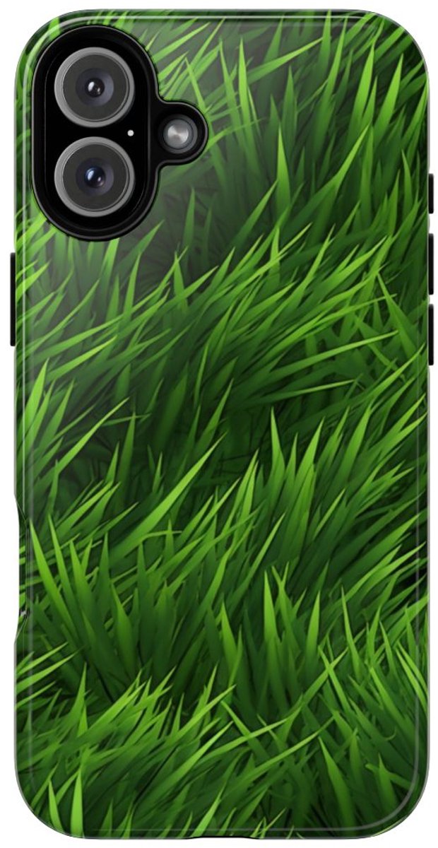 Weelderig Groen Grasstructuur – Telefoonhoesje Geschikt voor iPhone 16 Plus