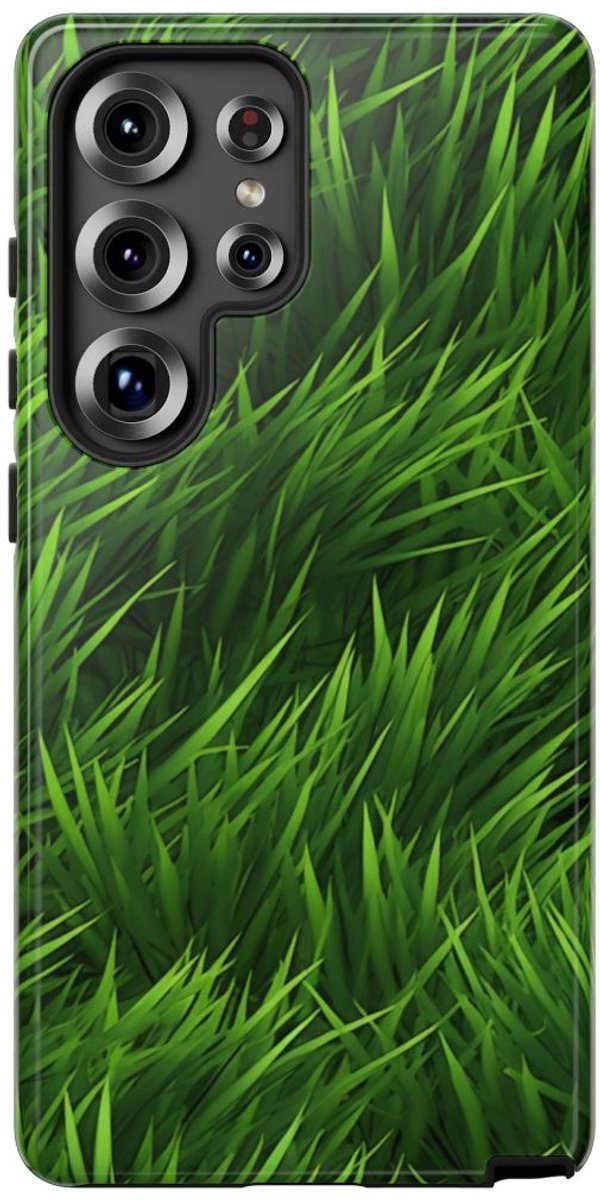 Weelderig Groen Grasstructuur – Telefoonhoesje Geschikt voor Samsung Galaxy S25 Ultra