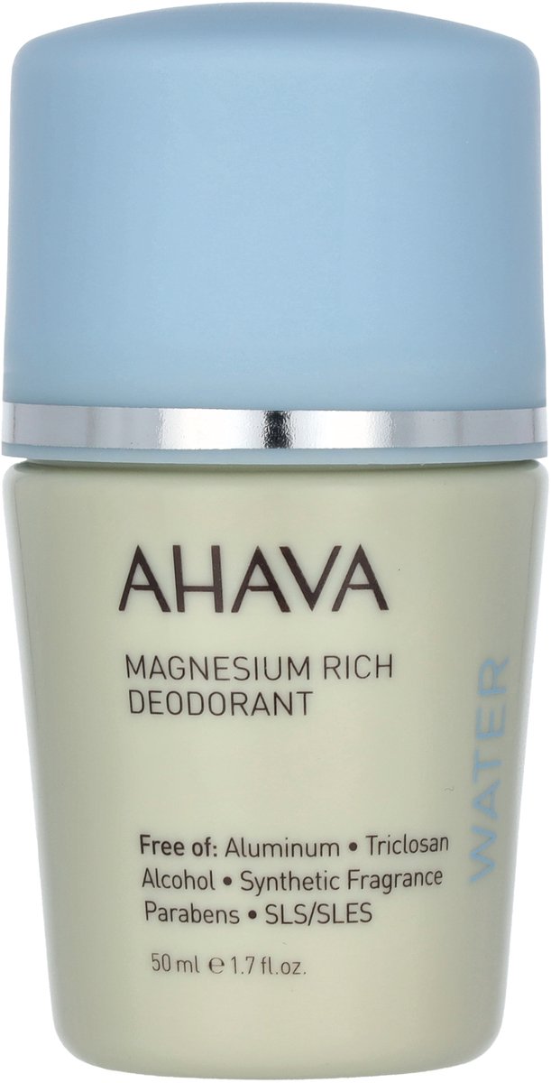 AHAVA Magnesium deodorant - Vermindert zweet en geurtjes - Houdt de oksels droog - Geschikt voor de gevoelige huid - VEGAN - Alcohol- en parabenenvrij - 50ml