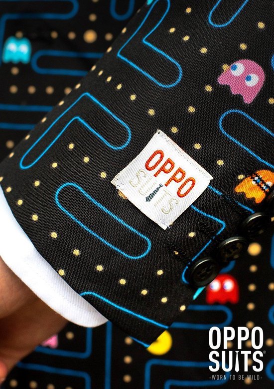 OppoSuits PAC-MAN - Mannen Kostuum - Pak - Carnavalskleding - Zwart - Maat 56