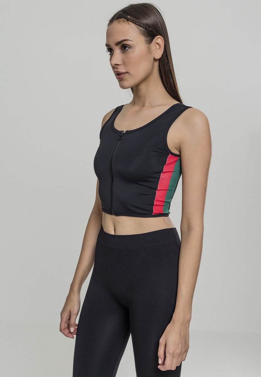 Urban Classics Side Stripe Zip Sport top Blauw