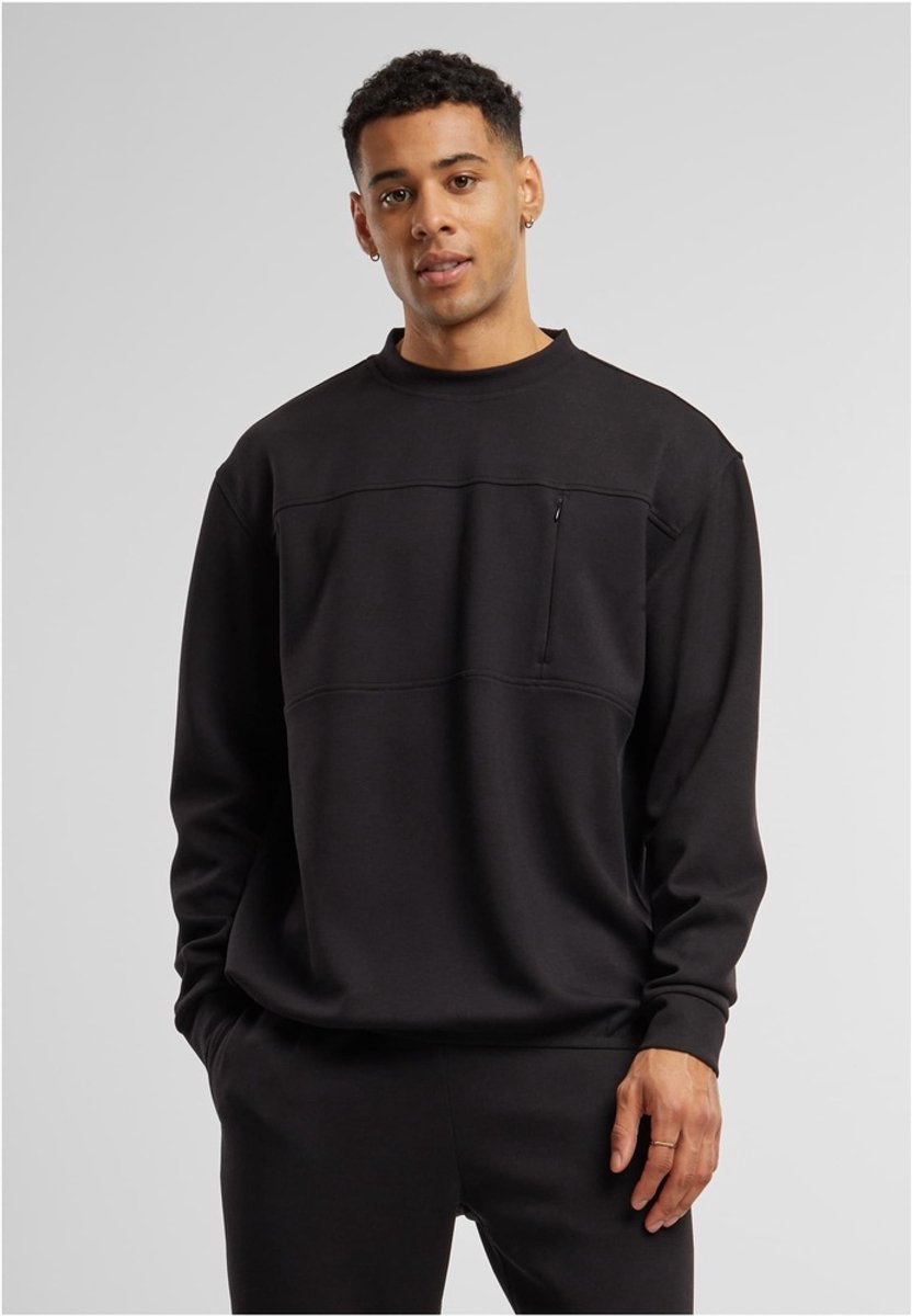 Urban Classics Scuba Zip Pocket Crewneck sweater/trui M Zwart