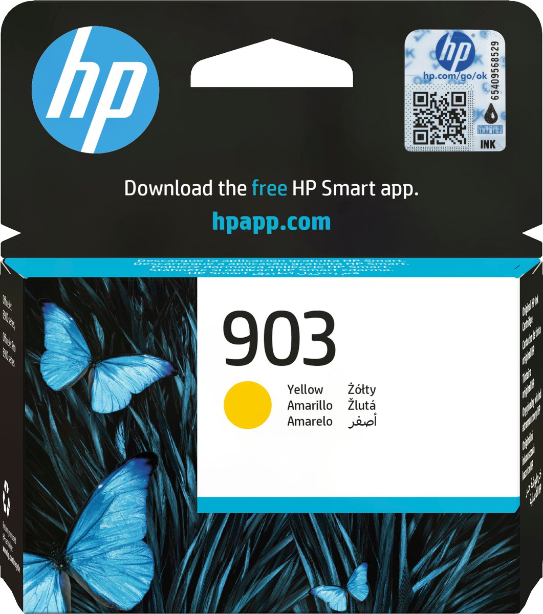 HP 903 - Geel - origineel - blister - inktcartridge - voor Officejet 6951, 6954, 6962; Officejet Pro 6960, 6961, 6970, 6971, 6974, 6975