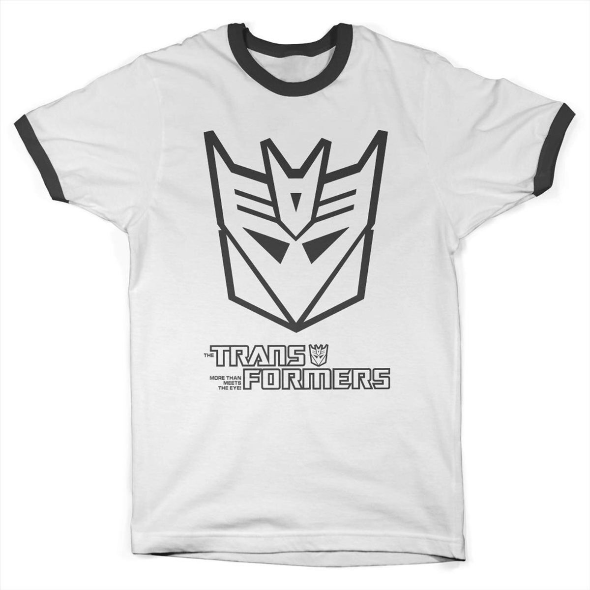 Transformers Decepticon Monotone Ringer Tee T-shirt White/Black