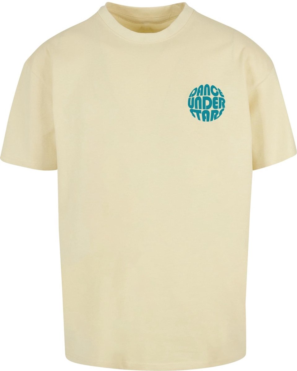 Merchcode - Dance Under Stars Oversized Heren T-shirt - M - Geel