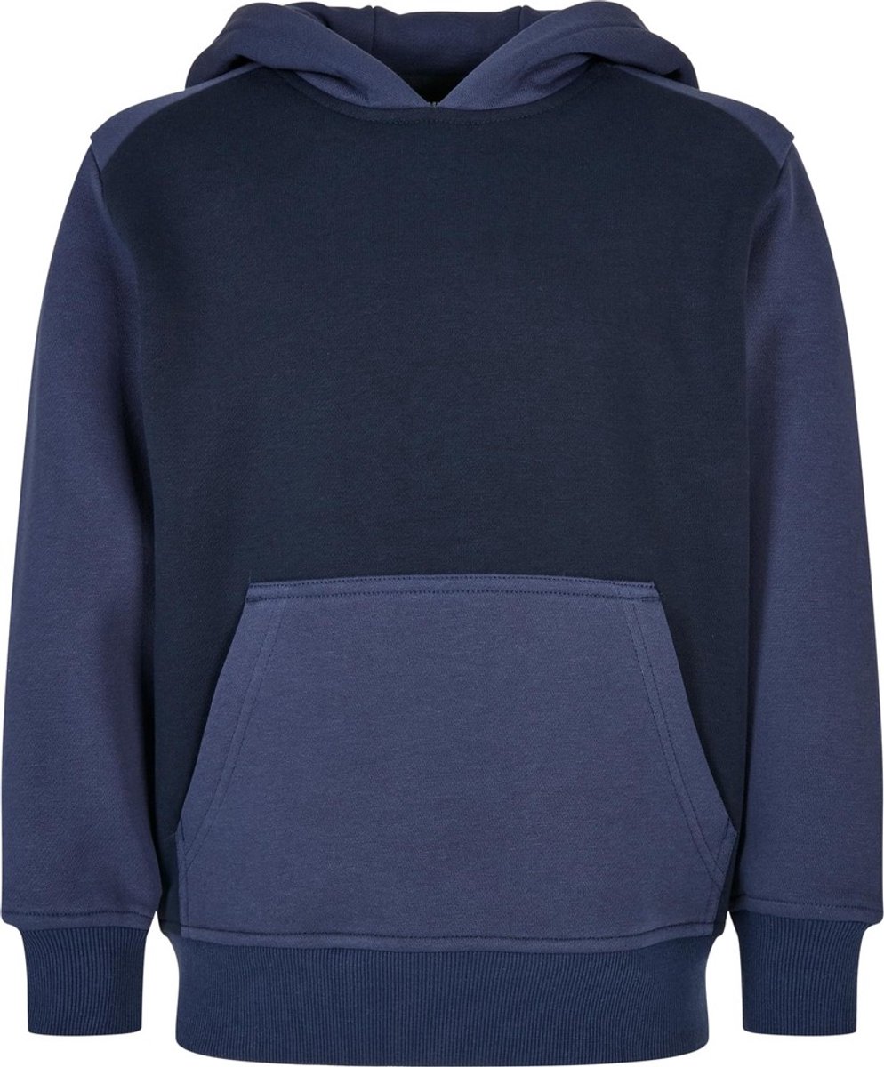 Urban Classics 2-Tone Fake Raglan Kinder hoodie/trui Kids 110/116 Blauw