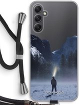 Case Company® - Coque Samsung Galaxy A34 avec cordon - Wanderlust - Coque de téléphone avec cordon Zwart - Protection sur tous les côtés et sur le bord de l'écran