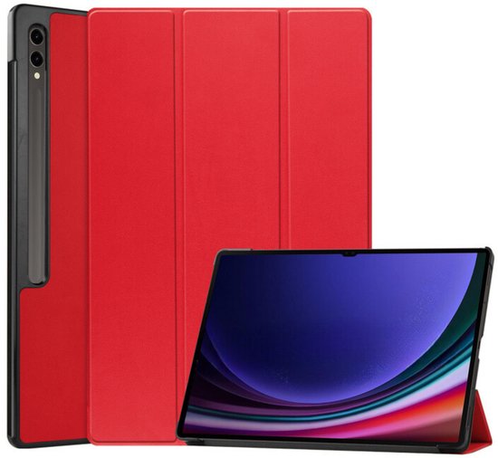 Hoozey - Étui pour tablette Samsung Galaxy Tab S11 Ultra (2025) - 14,6 pouces - Étui à trois volets - Rouge