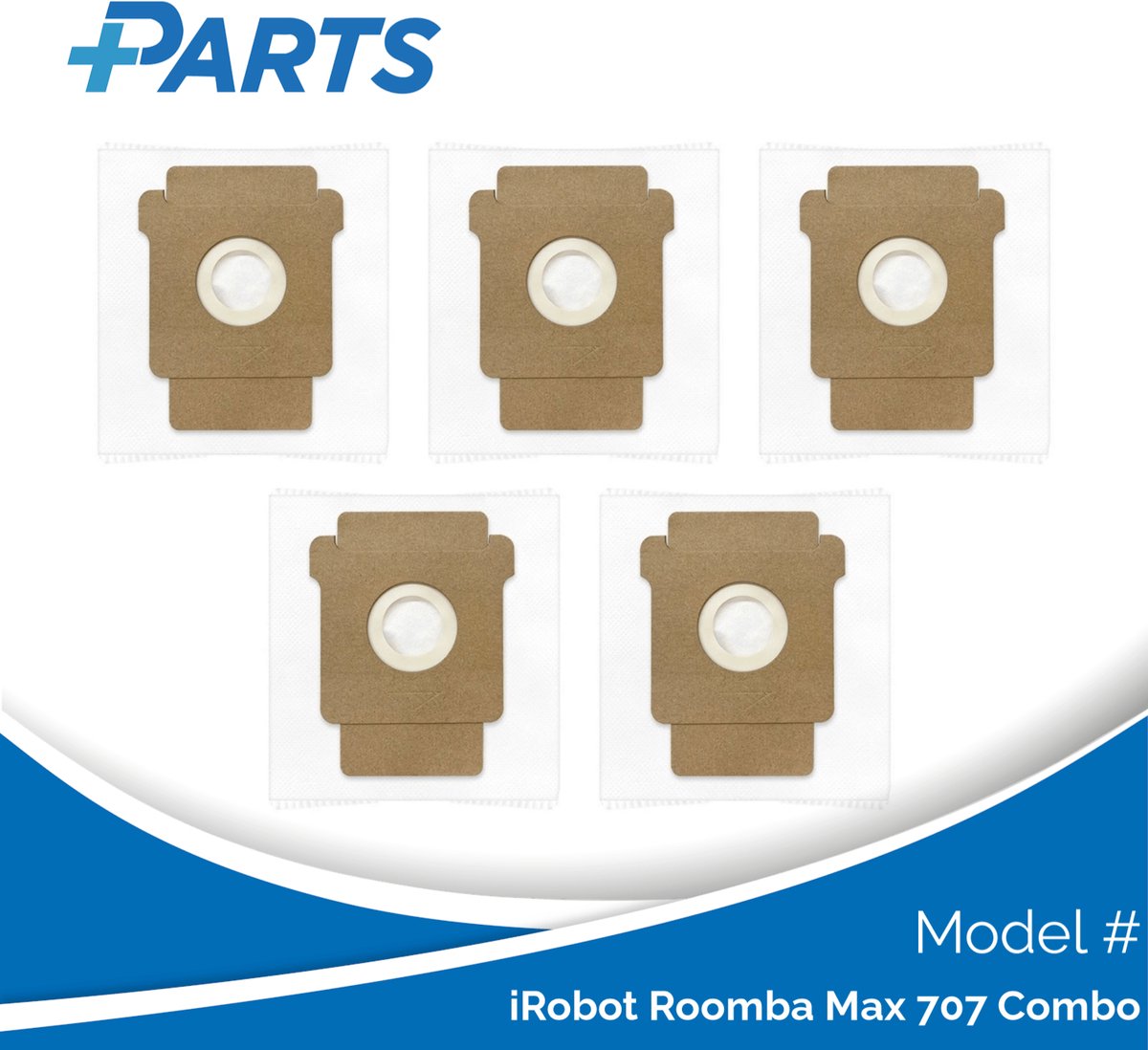 iRobot Roomba Max 707 Combo Stofzakken (5 Stuks, Plus.Parts® alternatief voor 4849916)