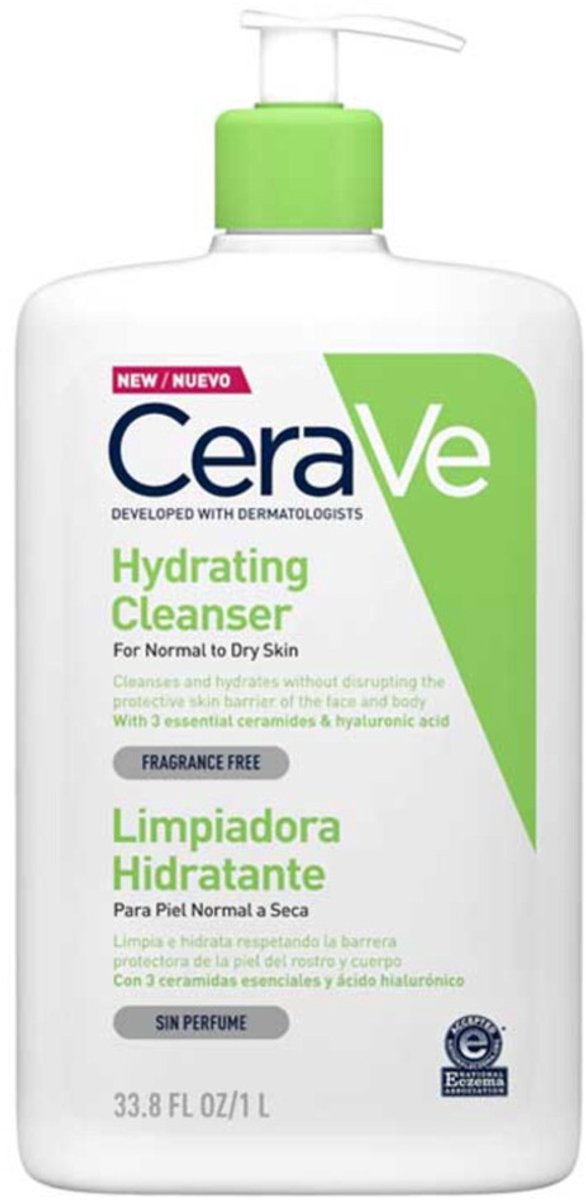 CeraVe Hydrating Cleanser - 3 x 1000 ml - Voordeelverpakking