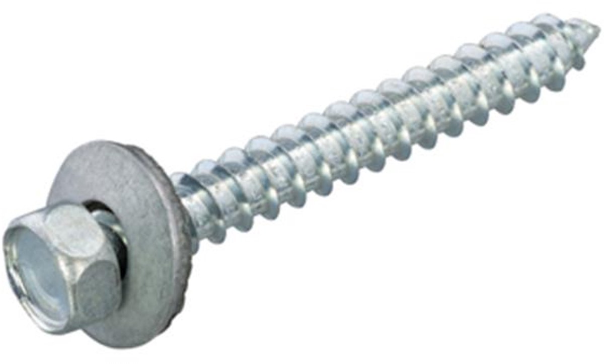 Dak & Gevel - Montageschroef voor hout - 6,5 x 63mm - Verzinkt - Voldraad (100 stuks)