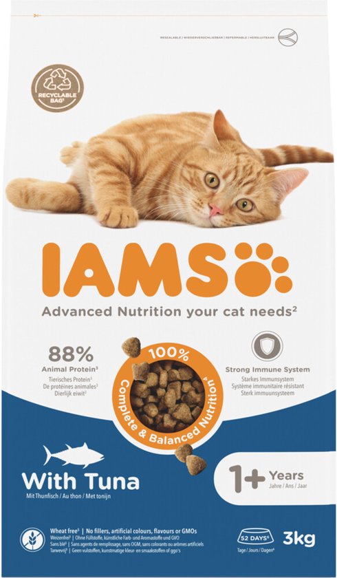 IAMS Cat Adult Tuna - 3 x 3 kg - Voordeelverpakking