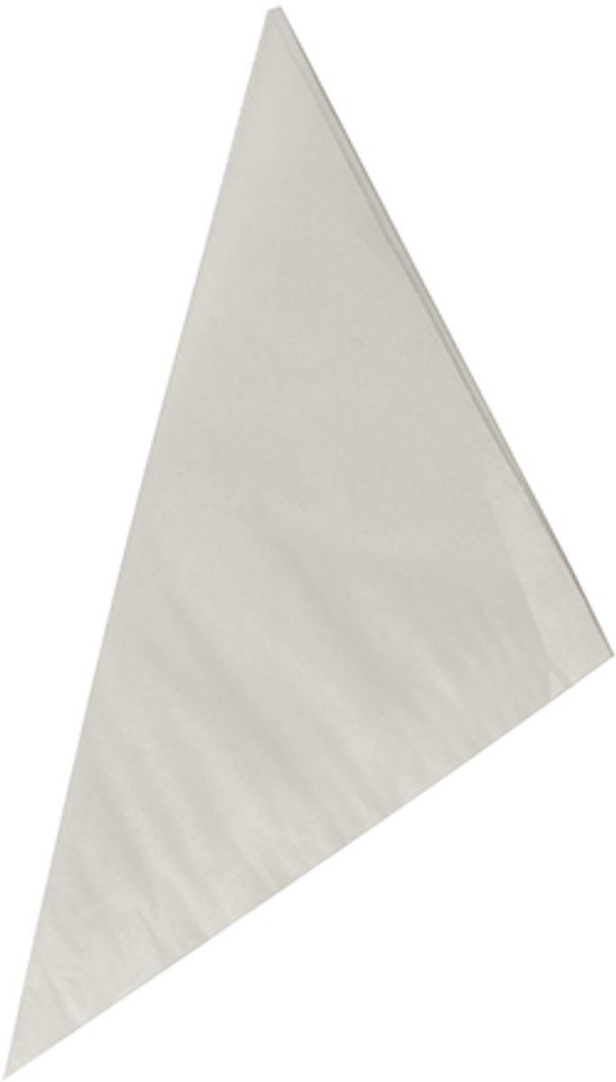1x 1000 Puntzakken Cellulose gevouwen 23 cm x 23 cm x 325 cm wit inhoud 250 gr