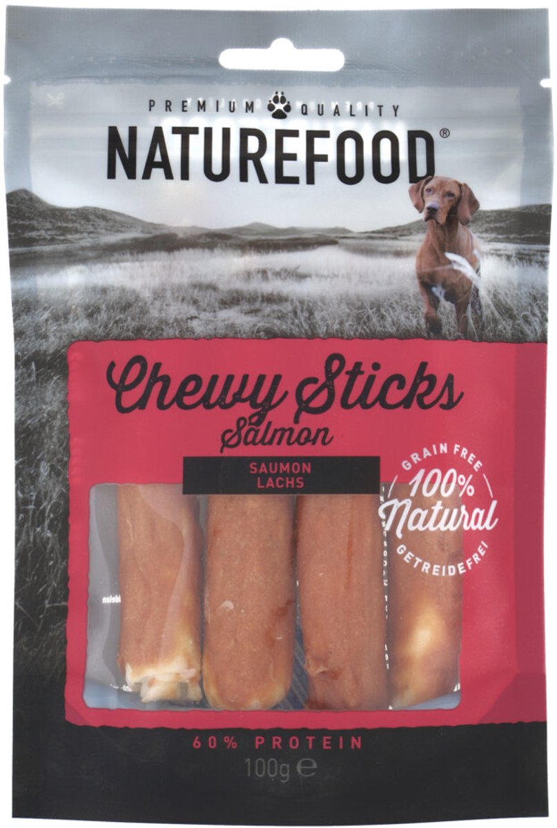 Rosewood Naturefood Chewy Sticks Zalm - 7 x 100 gr - Voordeelverpakking
