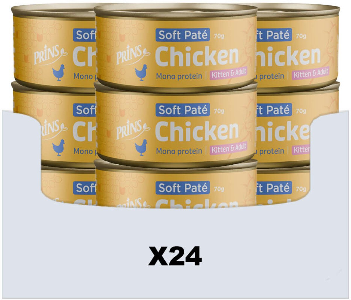 Prins PRINS SOFT PATE KITTEN / ADULT CHICKEN 24X70 GR