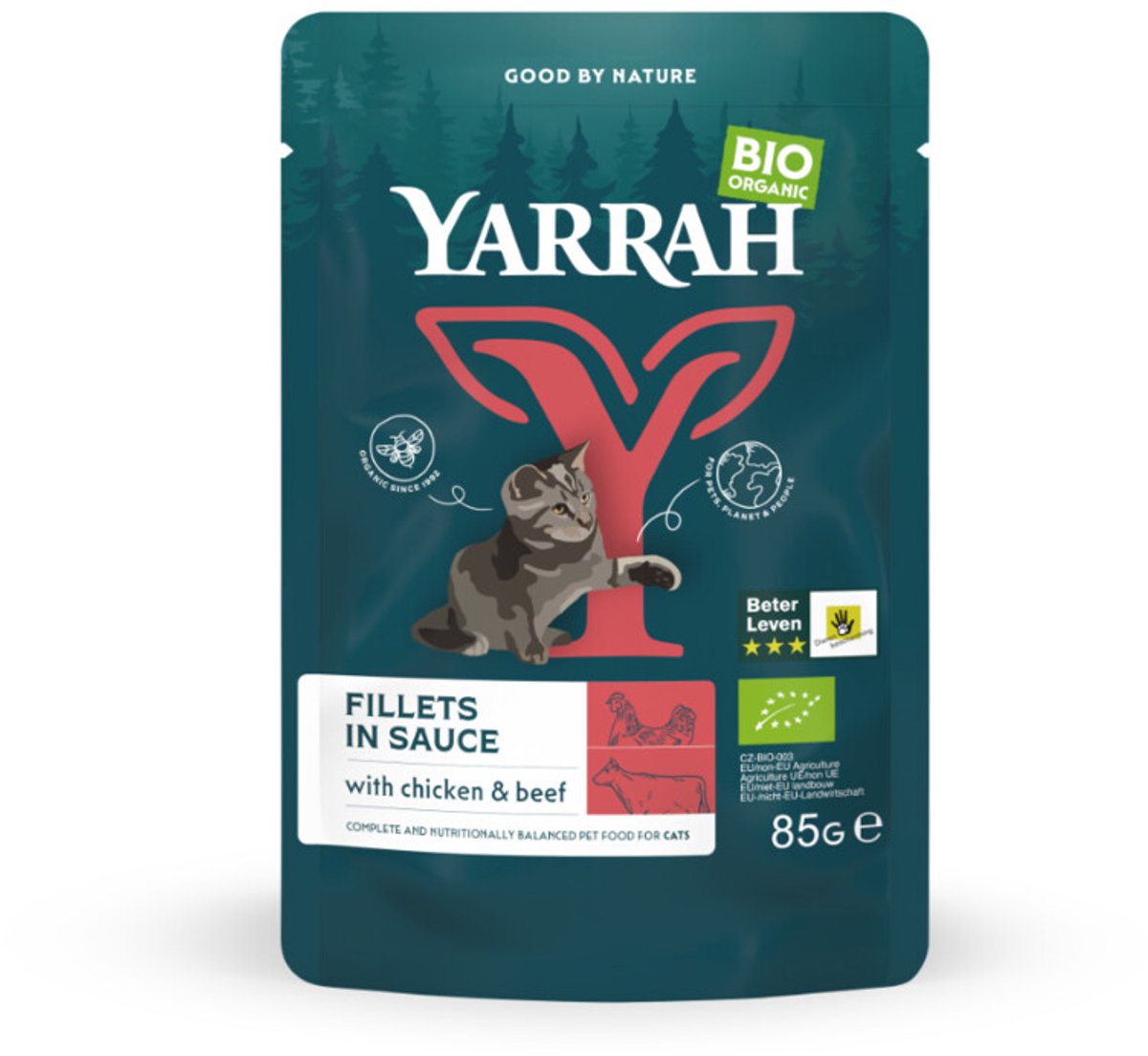 14x Yarrah Bio Kattenvoer Rund 85 gr