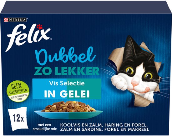 Felix Dubbel Zo Lekker Vis Selectie in Gelei - 12 x 85 gr