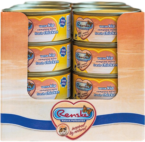 Renske Kat Adult Verse 70 g - Kattenvoer Paté - Kip - 12x