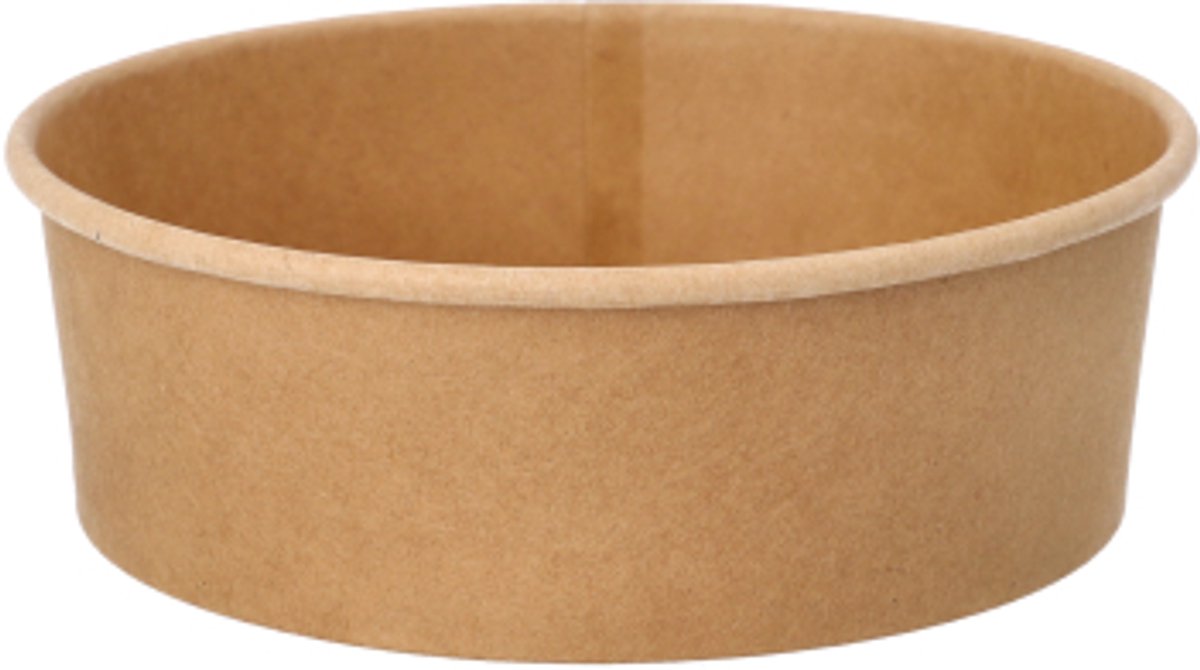 Image of 50 Saladeschalen, Karton rond 500 ml Ø 15 cm · 4,6 cm bruin