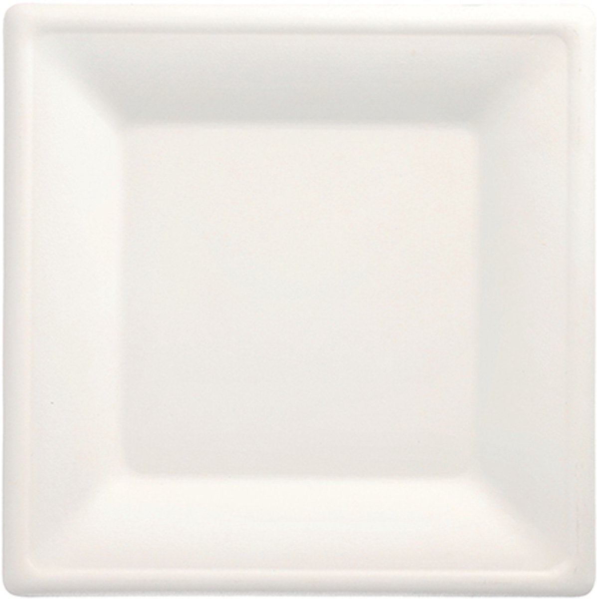 1x 100 Borden van suikerriet pure hoekig 26 cm x 26 cm wit
