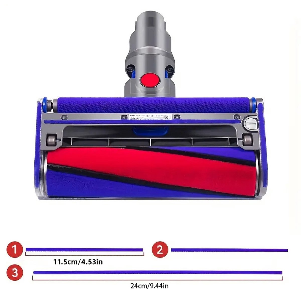 Geschikt voor dyson V6V7V8V10V11 stofzuigeraccessoires anti-schuurmiddel strip met wollen rand voor het vervangen van de strip, een lange twee korte + schroevendraaier