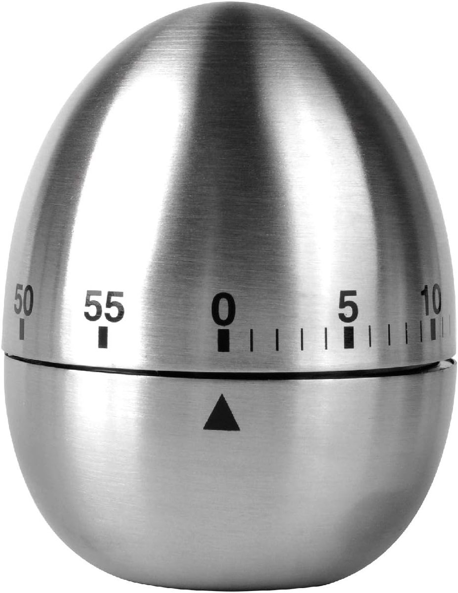 Mechanische Keuken Timer van Roestvrij Staal – 60 Minuten Kookwekker Zonder Batterijen, Nauwkeurig & Duurzaam
