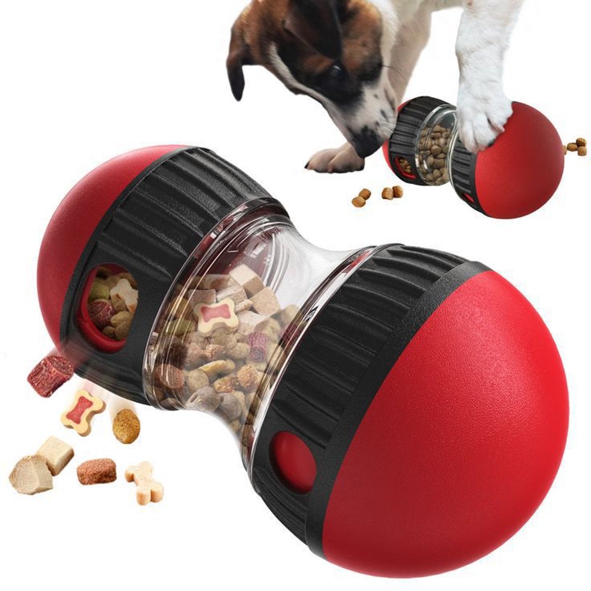 Langzame voerbak voor honden – Verbetert de spijsvertering – Leuk hondenspeelgoed – Ontketen het plezier – Rood Langzame voerbak voor honden – Verbetert de spijsvertering – Leuk hondenspeelgoed – Ontketen het plezier – Rood