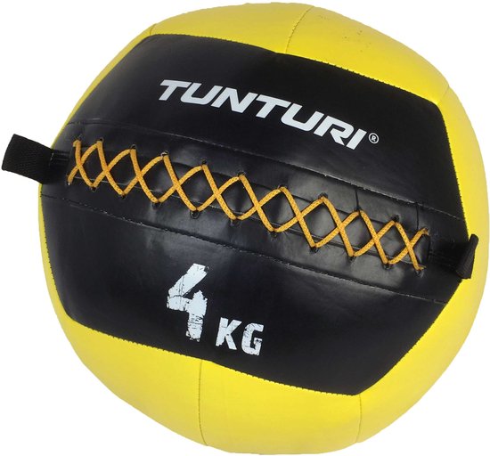 Foto: Tunturi medicijnbal medicine ball wall ball 4kg geel