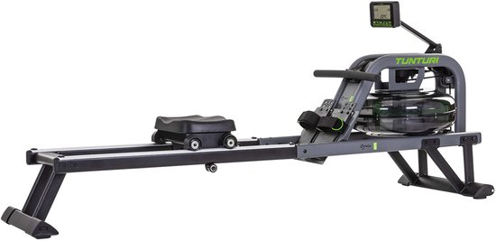Tunturi Cardio Fit R60W - Water roeitrainer - Roeimachine - Roeiapparaat - 6 weerstanden - 3 programma's - Dubbele rails
