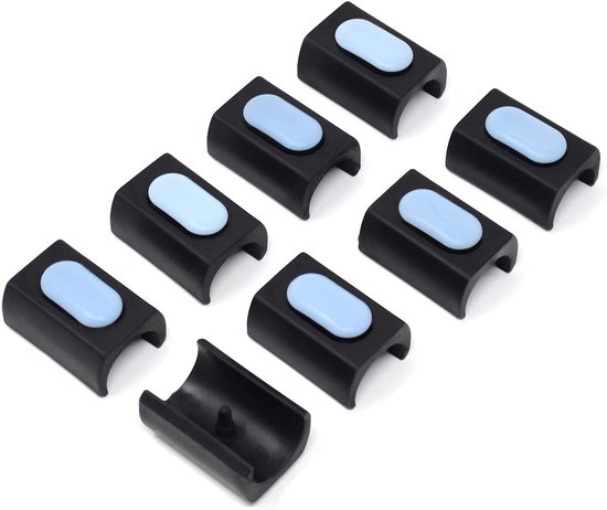 Design61 klem-meubelglijders, set van 8 stuks, stoelglijders, vloerbeschermers, 18-20 mm Silencer meubelglijders