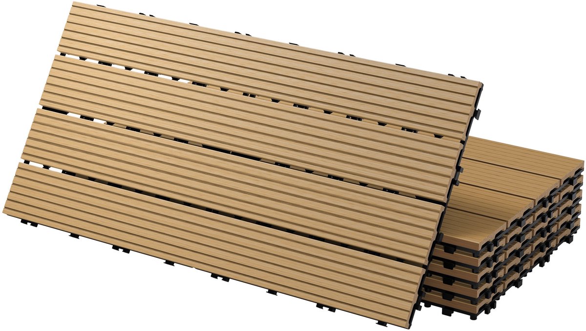 Ecd Germany Wpc-terras Tegels 60x30cm 24er Spar Set Für 4m²