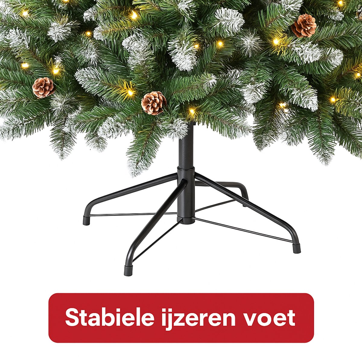 AufuN Kunstkerstboom, dennenboom met verlichting, 260 leds, warmwit