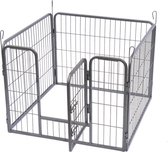 Bettacare Huisdierenren, Vijfhoekig, grijs, 70cm Hoog, 5 Panelen