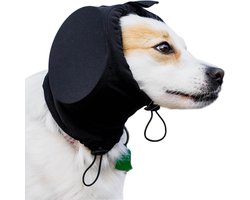 Gehoorbescherming voor honden met ruisonderdrukking - Bescherming tegen vuurwerk en onweer - Wasbaar en geluiddempend - Warm ontwerp - Geschikt voor alle hondenrassen - Zwart, maat S