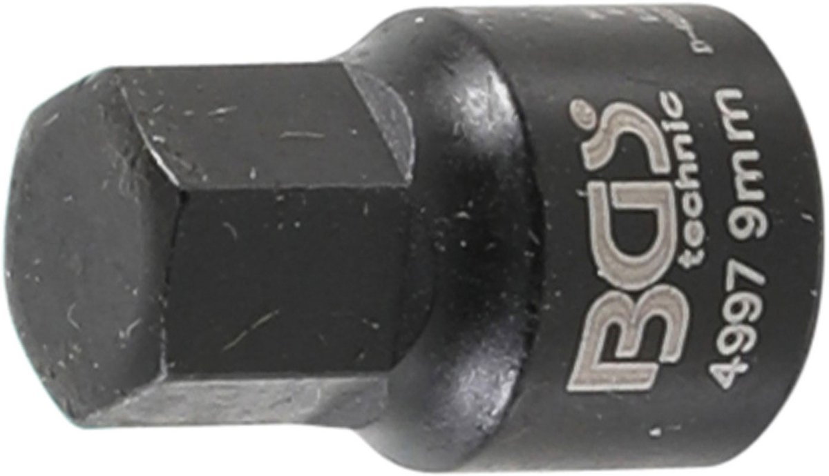 BGS Remklauw dopsleutel zeskant extra kort 9 mm