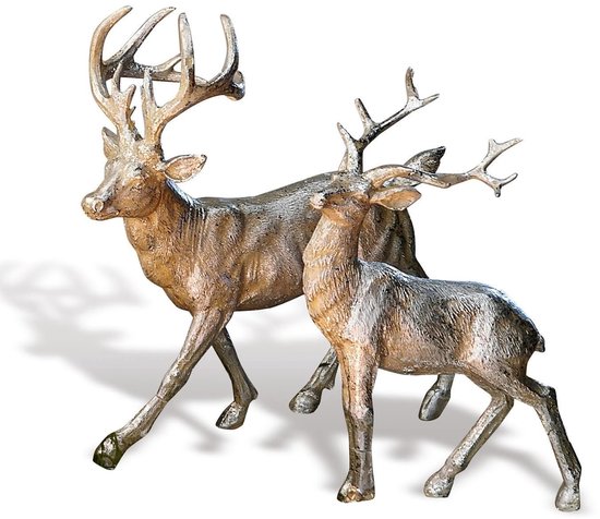 LOBERON Cerf lot de 2 Rudy & Son argenté
