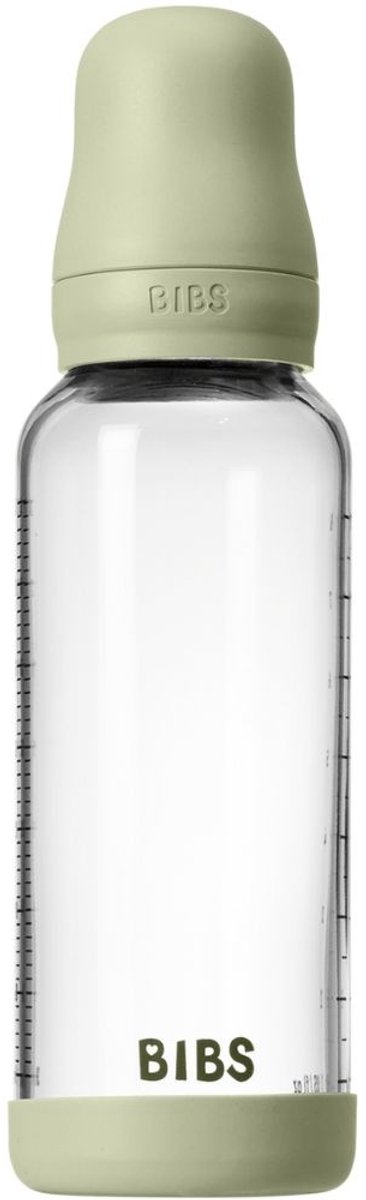 BIBS Fles - Medium Flow - 240 ml - Silicone/Glas - Sage van BIBS — afbeelding 4