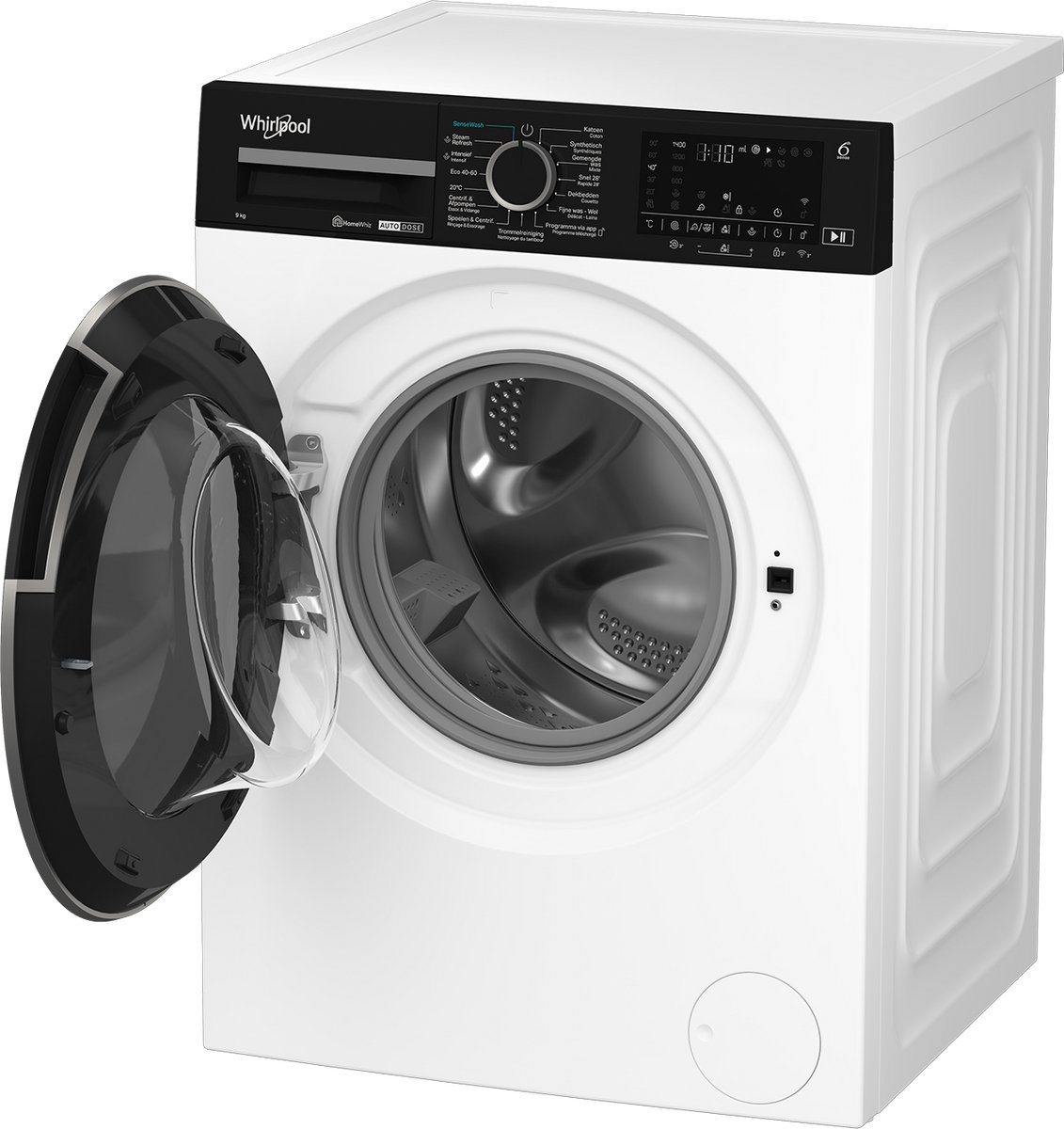Whirlpool WPM 97W ADS BE wasmachine Voorbelading 9 kg 1351 RPM Wit — afbeelding 3