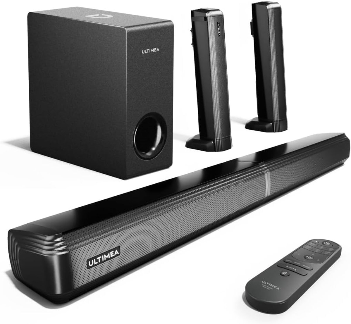 4.1-kanaals soundbar met subwoofer, app-besturing, Bluetooth 5.3 en 3 EQ-modi