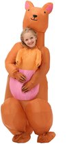 Costume gonflable KIMU® Enfants, kangourou - Tailles 122, 128, 134, 140, 146, 152 - Costume Opblaasbaar - Mascotte, costume gonflable - Skippy gonflable pour fille et garçon, Halloween