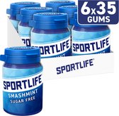 Sportlife smashmint pot - extreem frisse suikervrije kauwgom - 6x52g