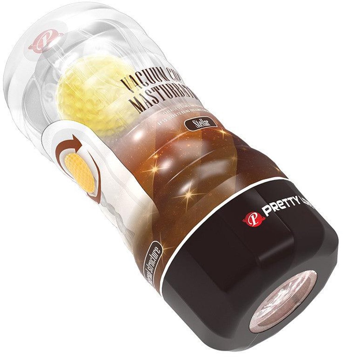 Pretty Love - Stellar Vacuüm - Masturbator Cup - Met Rollende Bal Voor Extra Sensaties - Geel — cadeau in Cadeau-ideeën - foto 6