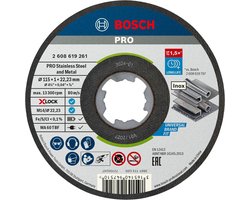 Bosch 2608619266 X-Lock Slijpschijf Standard for Inox in blik - Recht - 115mm (10st)