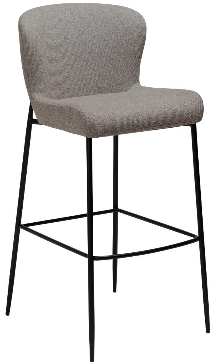 Glam Dan-Form barstoel bouclé lichtbruin.