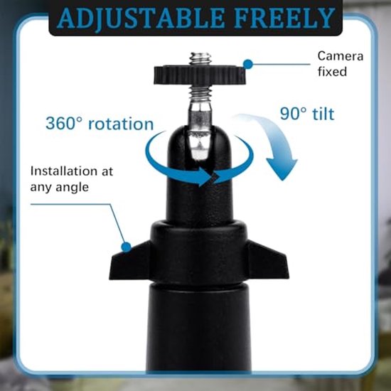 Threaded Camera Wall Mount for eufyCam 3, 3C, 2, 2C, 2C Pro, 1, E, SoloCam L40, L20, S40, Indoor & Outdoor Security Camera Holder, Security Camera Mount — afbeelding 2