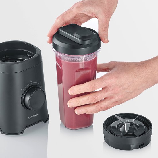 Severin SM 3743 Smoothieblender 320W - Smoothie To Go - 2 Bekers 600 ml - 2 Snelheden + Pulse van Merkloos — afbeelding 5