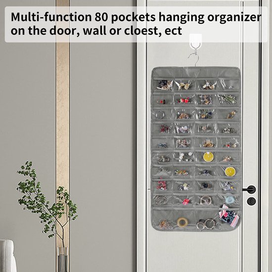 bagsmart Sieradenorganizer om op te hangen, opbergrol met hanger