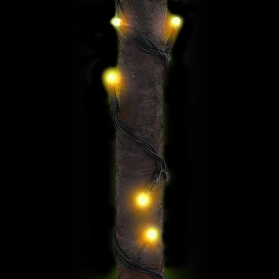 vidaXL Palmboom met kerstverlichting LED warmwit-120-cm