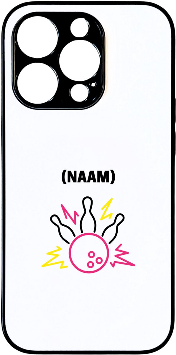 Hacebo® - Bowlen met eigen naam telefoonhoesje - Bowlen - Bowler - telefoonhoesjes - Sport - hoesje geschikt voor iPhone 14 Pro